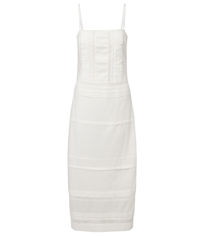 Photo: Staud Corinna embroidered cotton voile midi dress