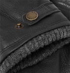 Hestra - Utsjö Fleece-Lined Full-Grain Leather Gloves - Black