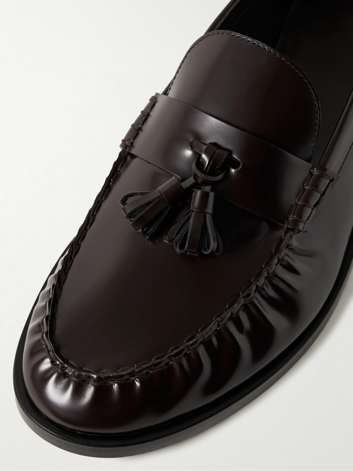 The Row - Tasselled Patent-Leather Loafers - Brown The Row