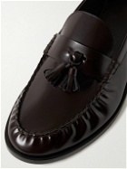 The Row - Tasselled Patent-Leather Loafers - Brown