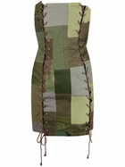 (di)vision Green Deconstructed Corsage Mini Dress
