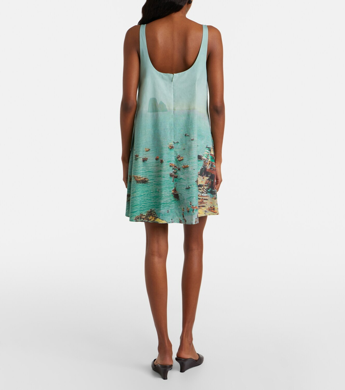 Staud Brio printed cotton minidress