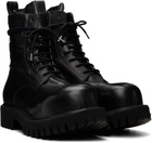 A DICIANNOVEVENTITRE Black Octa Combat Boots