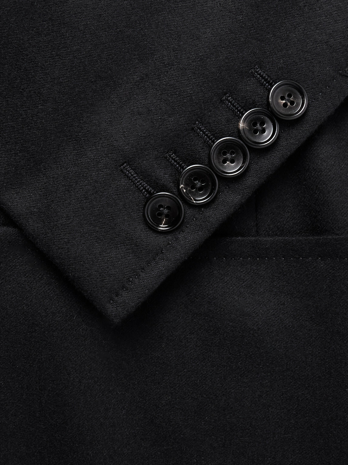 TOM FORD - Shelton Brushed Wool and Cashmere-Blend Blazer - Black