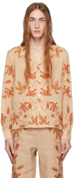 Bode Orange Bougainvillea Shirt