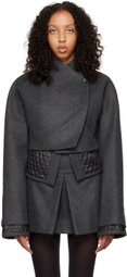 Maximilian Davis Gray Quilted Jacket