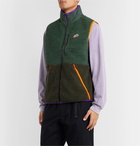 Nike - Sportswear Contrast-Tipped Fleece and Shell Gilet - Green