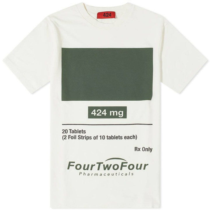 Photo: 424 Men's MG Print T-Shirt in White