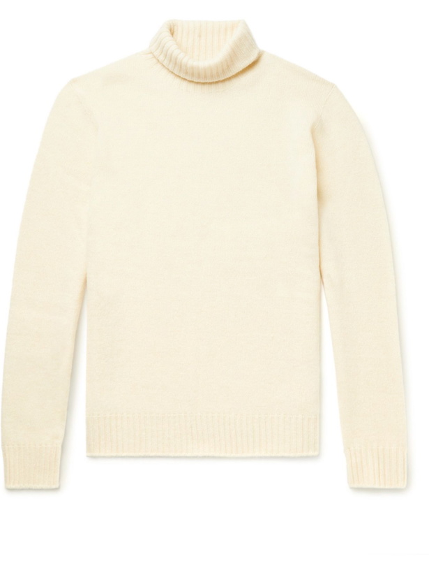 Photo: ALTEA - Slim-Fit Virgin Wool and Cashmere-Blend Rollneck Sweater - Neutrals