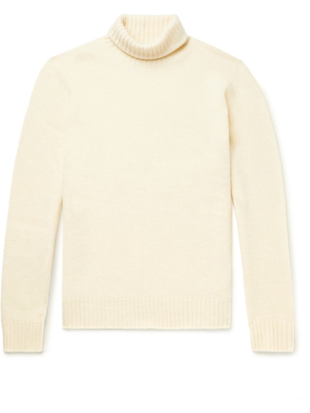 Photo: ALTEA - Slim-Fit Virgin Wool and Cashmere-Blend Rollneck Sweater - Neutrals