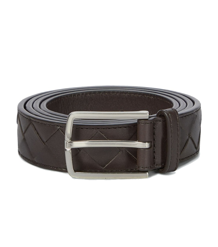 Photo: Bottega Veneta - Intrecciato leather belt