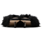 Simone Rocha Black Faux Fur Mule Heels