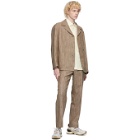 AURALEE Brown Wool Silk Tweed Blazer