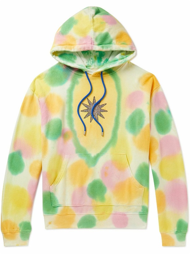 Photo: POLITE WORLDWIDE® - Logo-Embellished Tie-Dyed Hemp and Cotton-Blend Jersey Hoodie - Multi