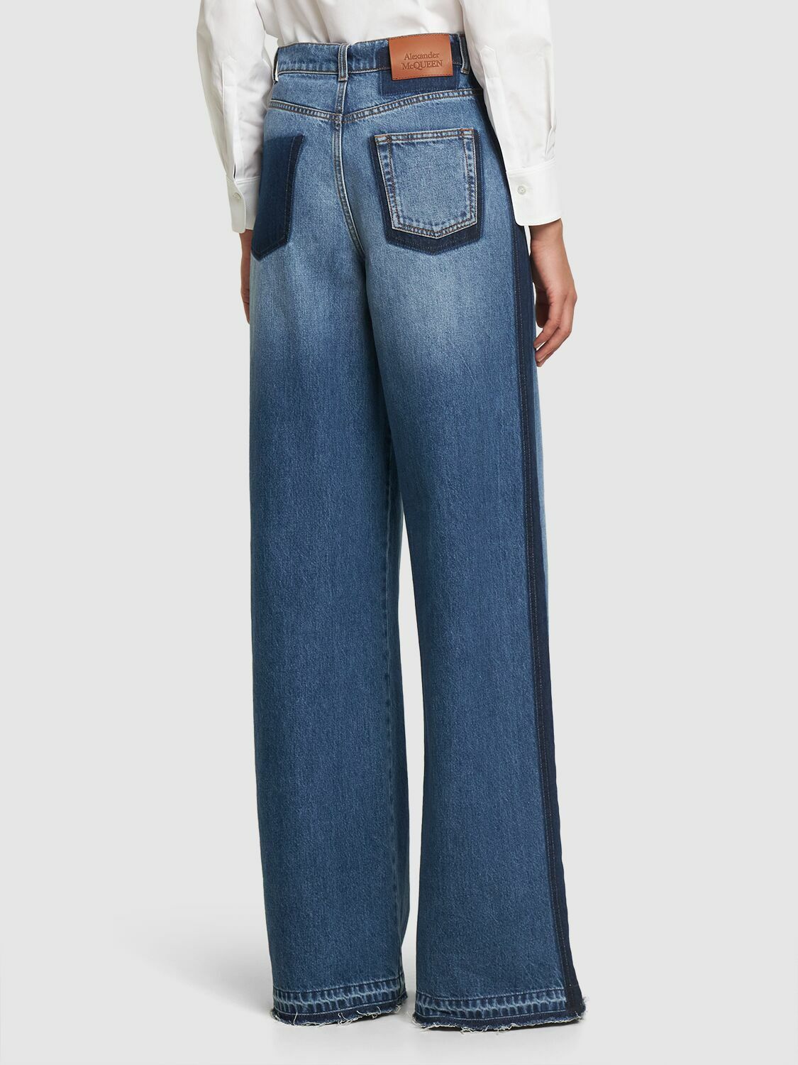 ALEXANDER MCQUEEN - Wide Leg Denim Jeans