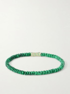 Luis Morais - 14-Karat Gold Malachite Beaded Bracelet