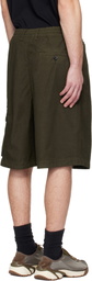 C.P. Company Khaki Micro-Reps Boxy Lens Shorts