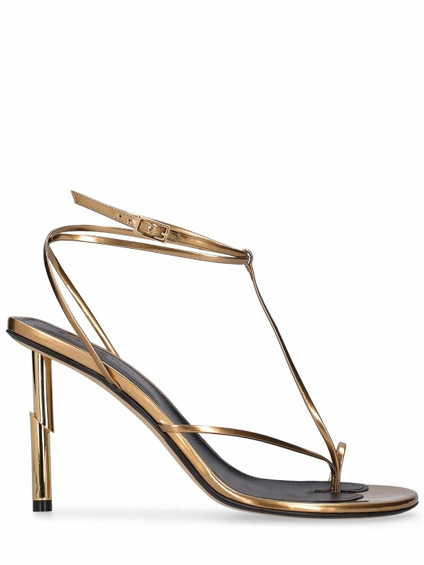 Photo: LANVIN - 95mm Sequence Metallic Leather Sandals