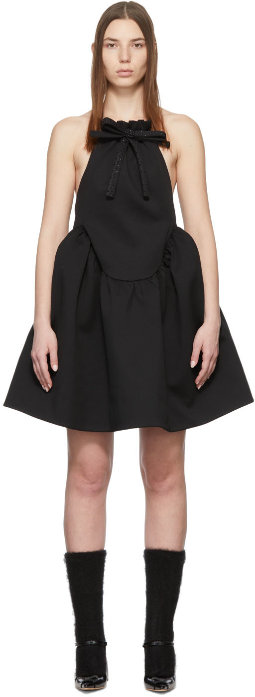 SHUSHU/TONG Black Halter Neck Puff Dress Shushu/Tong