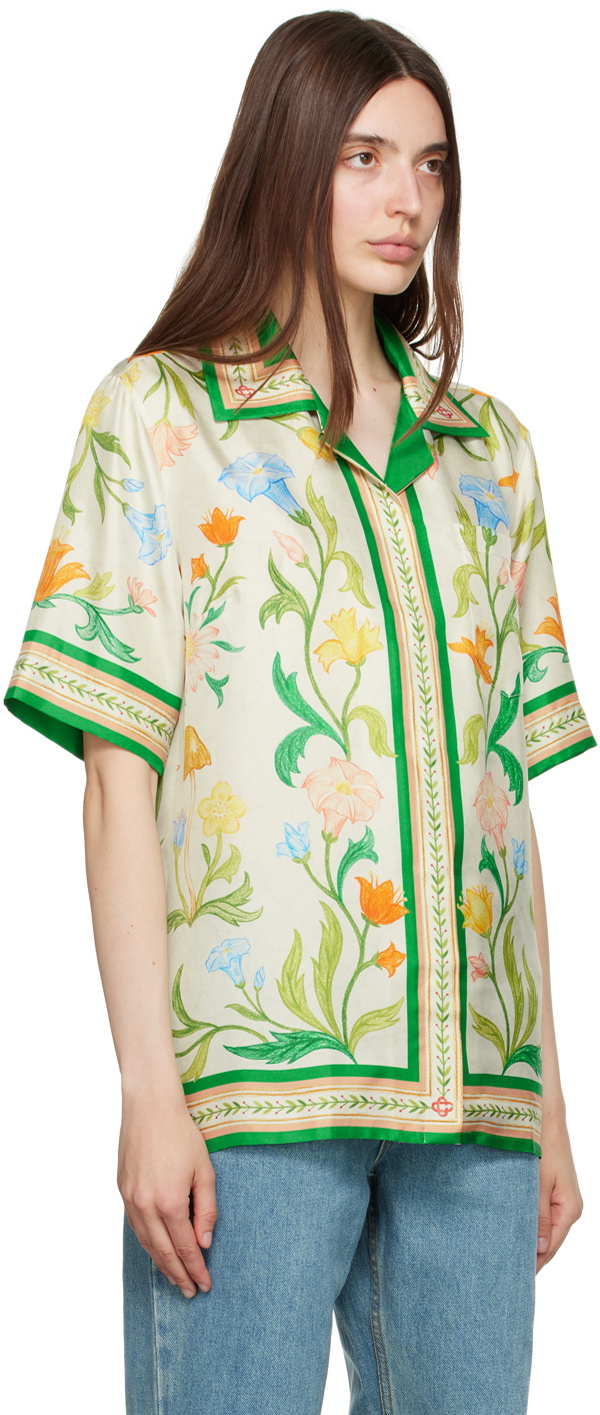 Casablanca Green L Arche Fleurie Shirt