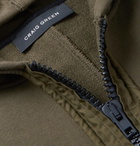 Craig Green - Poplin-Panelled Cotton-Blend Jersey Zip-Up Hoodie - Men - Green
