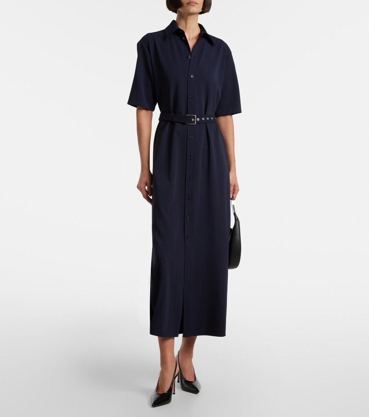 Ralph Lauren Collection Belted wool midi dress