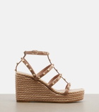 Valentino Garavani Rockstud leather wedge sandals
