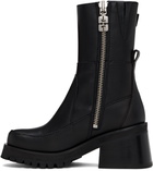 GANNI Black Feminine Buckle Platform Boots