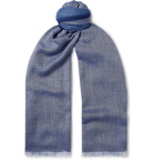 Loro Piana - Cashmere, Silk and Hemp-Blend Scarf - Blue