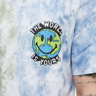 Market Men's Smiley Peace And Harmony World T-Shirt in Tie-Dye Blue