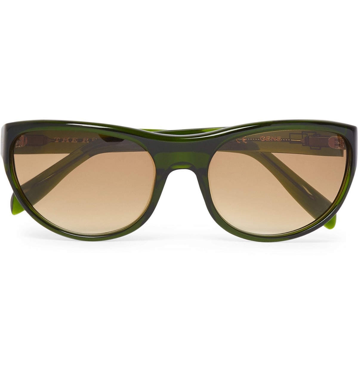 Photo: The Reference Library - Gene Round-Frame Acetate Sunglasses - Green