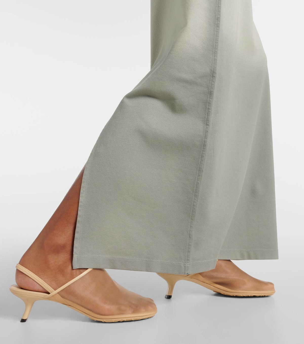 Loewe Petal 45 mesh slingback pumps Loewe