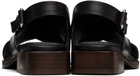 LEMAIRE Black Cross Flat Sandals