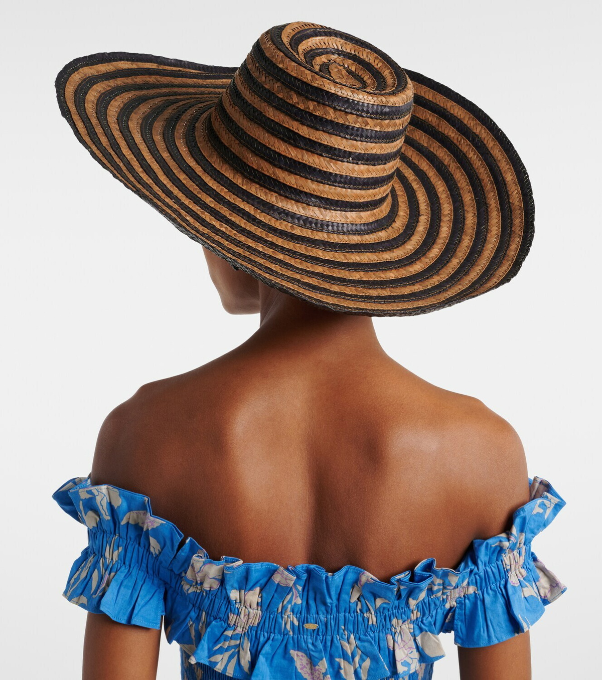 Poupette St Barth Angel striped sun hat