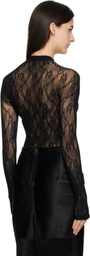 Swedish Stockings Black Nova Lace Top