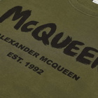 Alexander McQueen Men's Graffiti Logo Crew Sweat in Khk&Blck