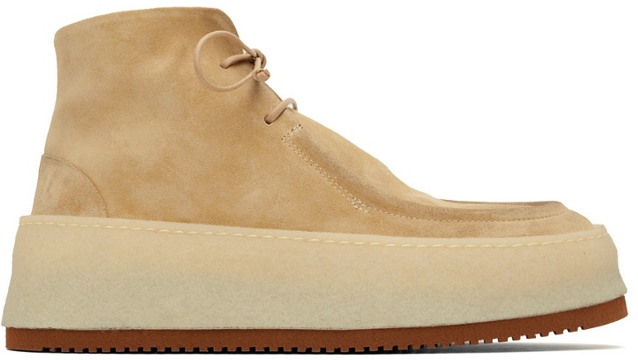 Photo: Marsèll Beige Parapana High-Top Sneakers