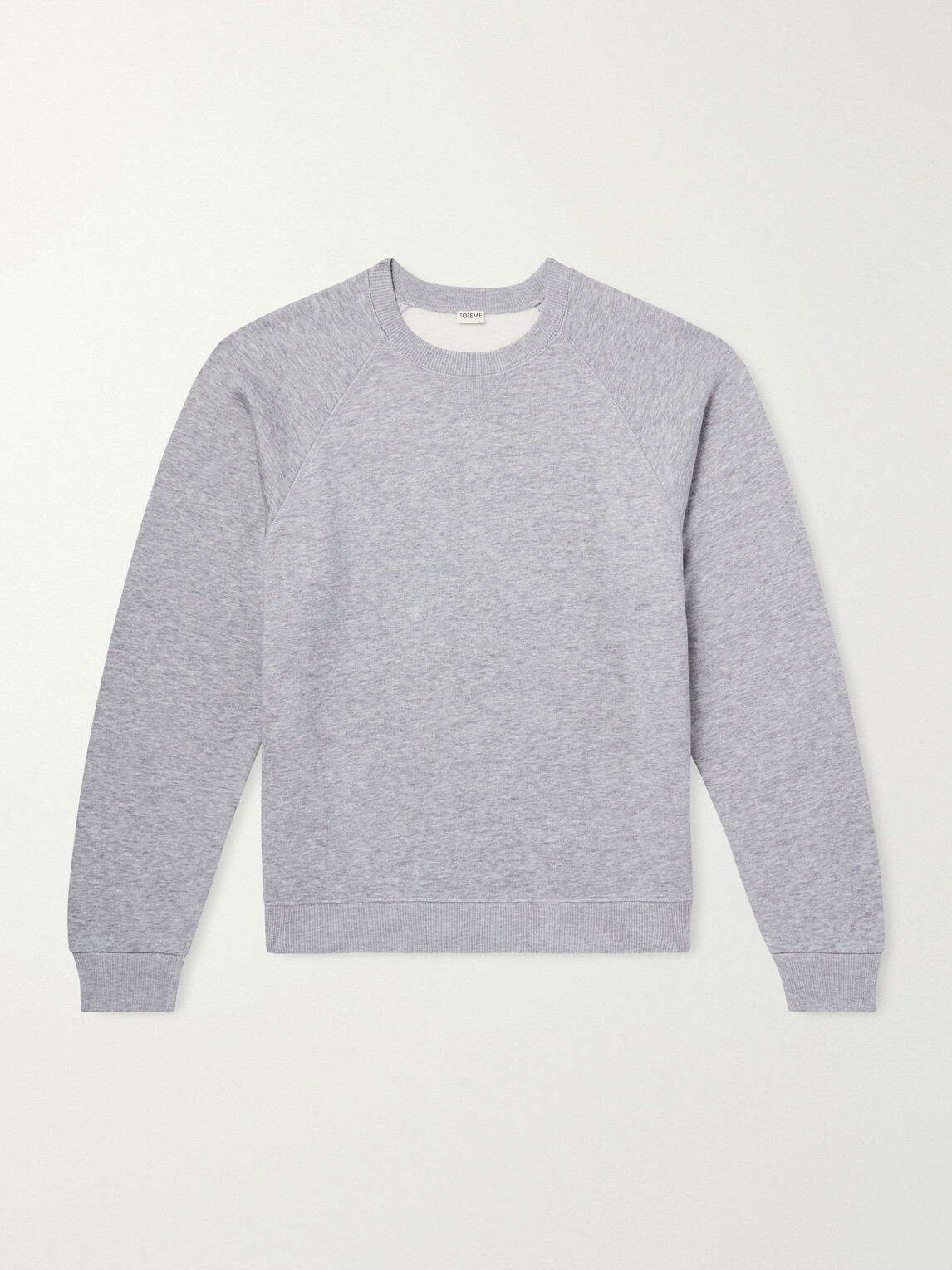 TOTEME - Cotton and Silk-Blend Jersey Sweater - Gray