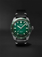 Oris - MR PORTER Divers-Sixty Five 10th Birthday Limited Edition Automatic 40mm PVD-Coated Stainless Steel and Leather Watch, Ref. No. 01 400 7772 4217-Set - Green
