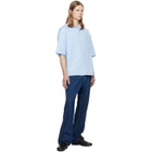 Jil Sander Blue Lightweight Cotton Poplin Shirt