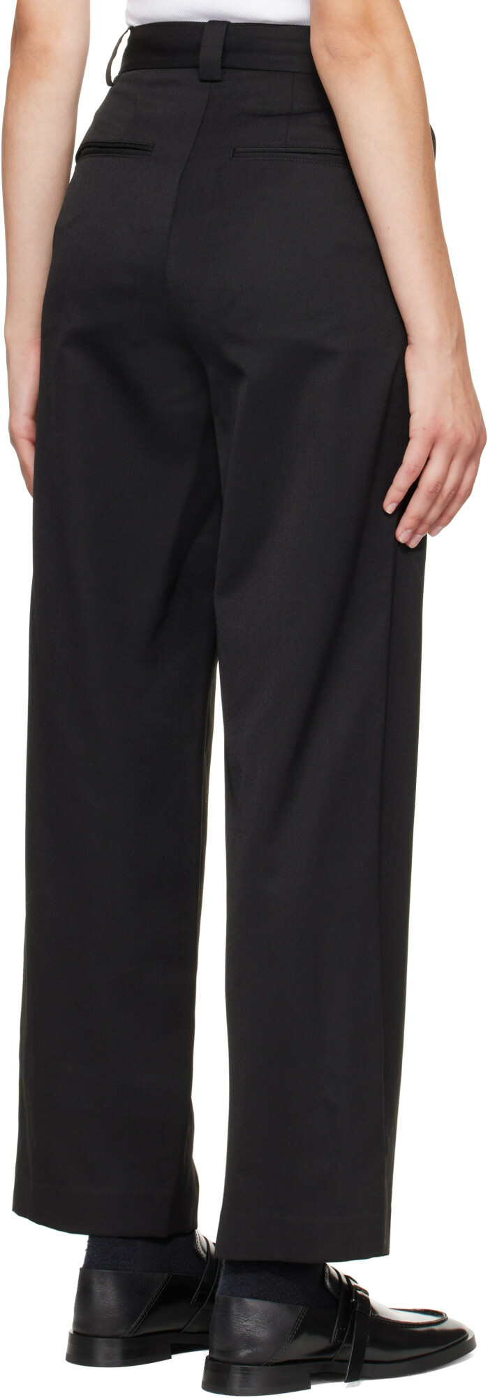 Nothing Written Black Frame Wool Trousers