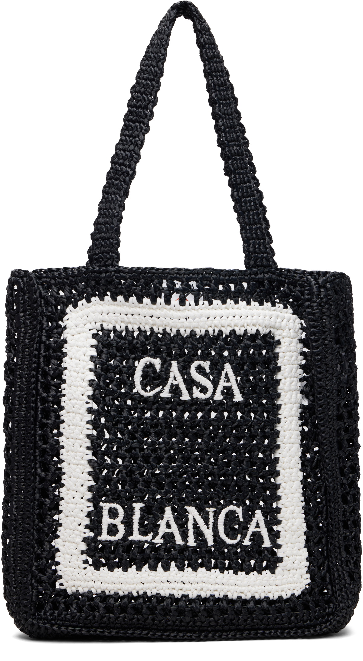 CASABLANCA - Logo Cotton Crochet Tote Bag Casablanca