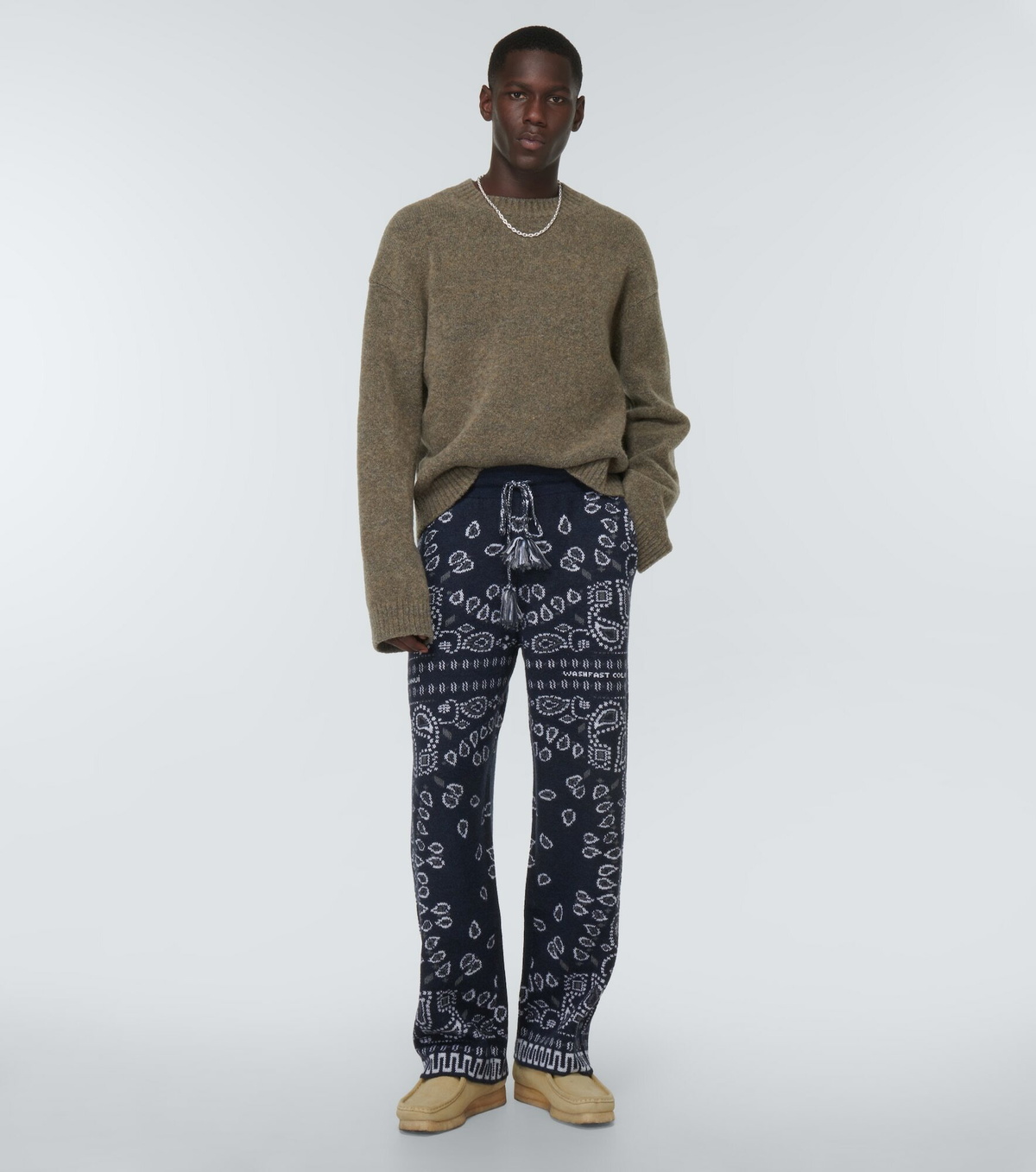 Alanui - Bandana Piquet jacquard sweatpants