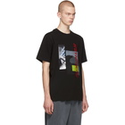 Juun.J Black NSynthetic Printed T-Shirt