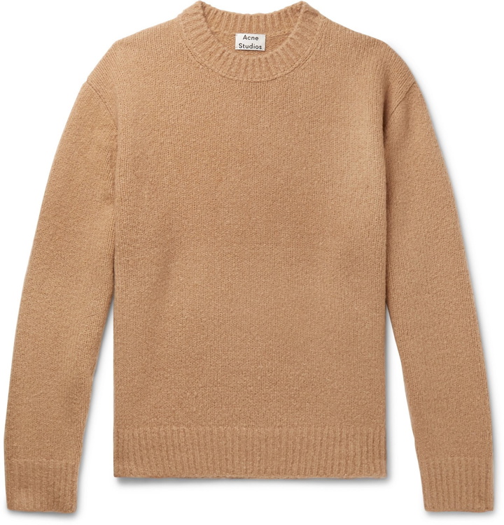 Photo: Acne Studios - Kael Oversized Wool-Blend Bouclé Sweater - Neutrals