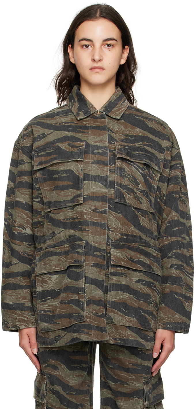 ジャケット Alexander Wang Printed Denim Jacket 23809524_53908110_1000.jpg