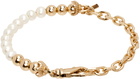 Emanuele Bicocchi SSENSE Exclusive Gold Pearl Bracelet