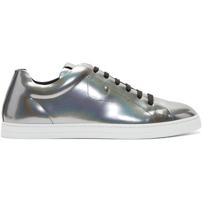 Photo: Fendi Silver Patent Sneakers