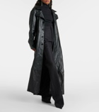 Balenciaga Single-breasted leather coat