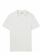 Officine Générale - Simon Garment-Dyed Linen-Blend Polo Shirt - White